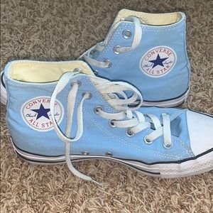 Used baby blue converse high tops